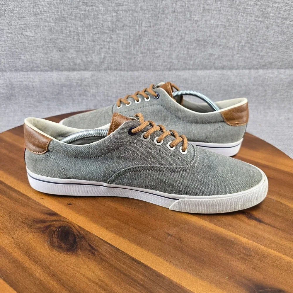 Tommy Hilfiger Men's Gray Canvas Low Top‎ Sneakers Casual Shoes